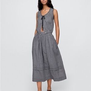 Gap x Doen Gingham Midi Skirt Size Large (L)